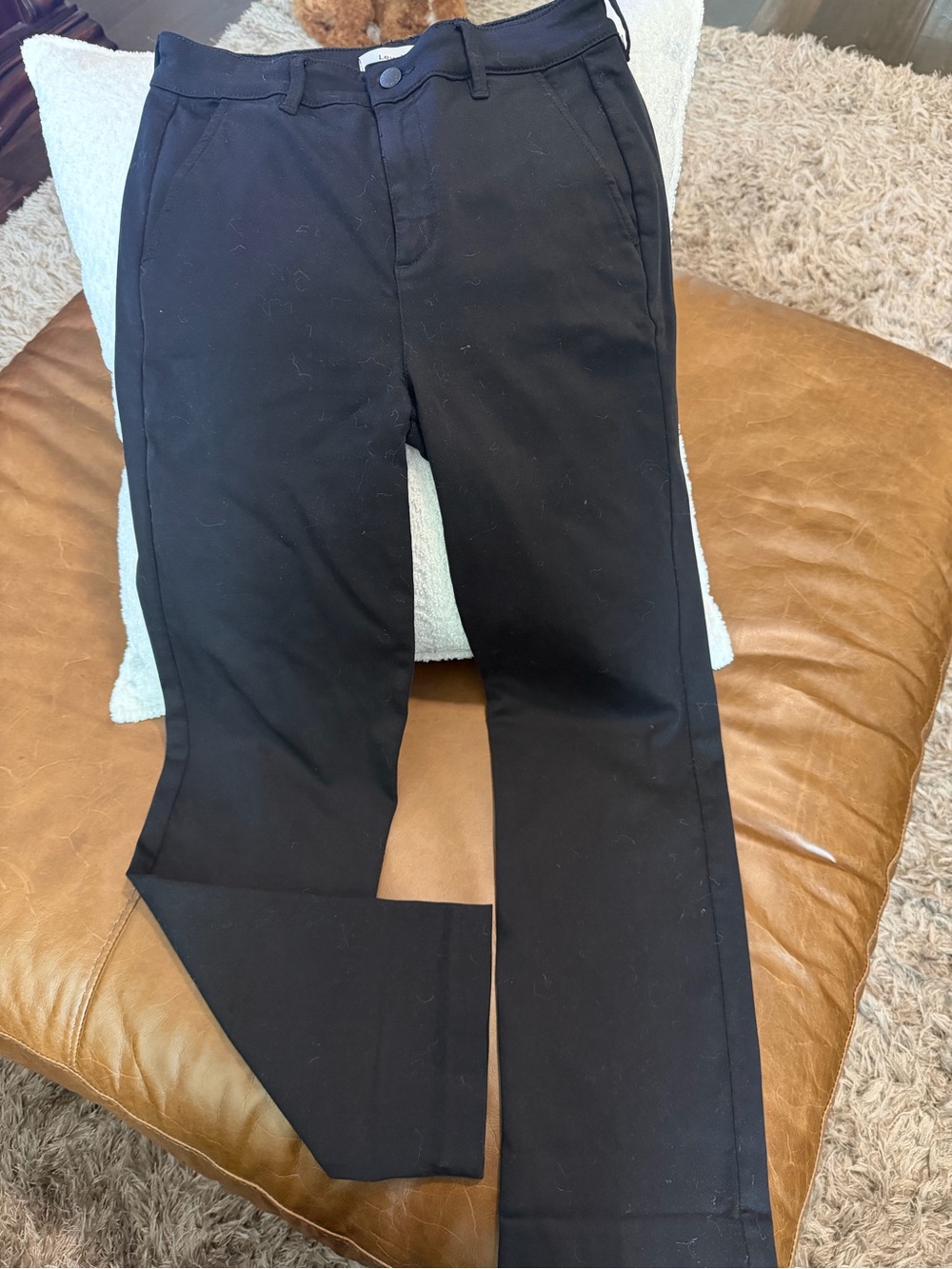 Men's Black Straight Fit Chino Pants